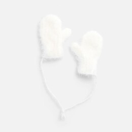 teplo Подвеска на елку «Вьюжка», варежки, белая