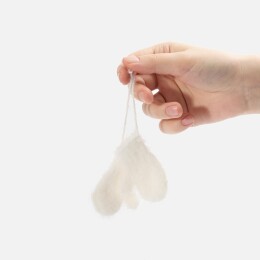 teplo Подвеска на елку «Вьюжка», варежки, белая