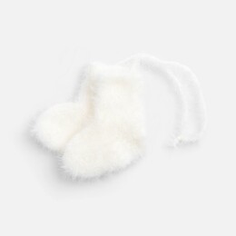 teplo Подвеска на елку «Вьюжка», носочки, белая