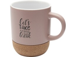 Разное Billie керамическая кружка объемом 300 мл с пробковыми деталями и матовой отделкой, пыльно-розовый