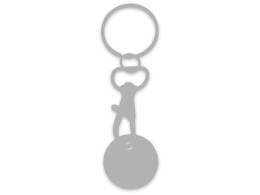 Разное Rory брелок для ключей с монетой для тележки, синий