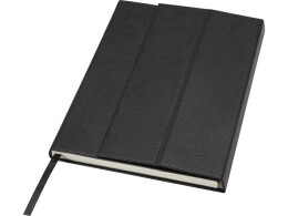 Marksman Блокнот Alejandra формата А5 с твердой обложкой из переработанной кожи - сплошной черный