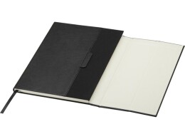 Marksman Блокнот Alejandra формата А5 с твердой обложкой из переработанной кожи - сплошной черный