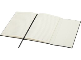 Marksman Блокнот Alejandra формата А5 с твердой обложкой из переработанной кожи - сплошной черный