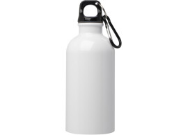 Разное Одностенная бутылка для воды с карабином Oregon, изготовленная из нержавеющей стали, сертифицированной по стандарту RCS, объемом 400 мл - Белый