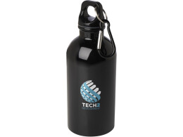 Разное Одностенная бутылка для воды с карабином Oregon, изготовленная из нержавеющей стали, сертифицированной по стандарту RCS, объемом 400 мл - сплошной черный