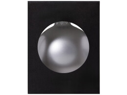 Разное Стеклянный елочный шар "Christmas bauble", серебро, металлик, с серебристым колпачком в черной коробке