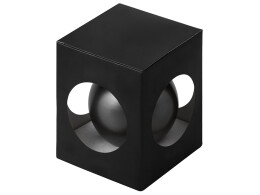 Разное Стеклянный елочный шар "Christmas bauble", черный металлик, с серебристым колпачком в черной коробке