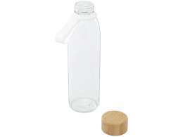 Разное Стеклянная бутылка для воды Porto объемом 500 мл с силиконовой ручкой и бамбуковой крышкой - Прозрачный