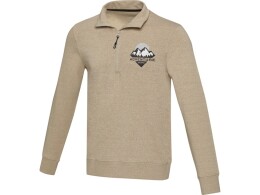 Elevate Tin унисекс-свитер с молнией на четверть из переработанных материалов Aware™ - Oatmeal