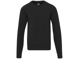 Elevate Yukon унисекс интерлок спортивный свитер с круглым вырезом - Сплошной черный