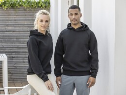 Elevate Danali унисекс интерлок спортивная толстовка - Сплошной черный