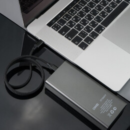 Bizzon Кабель COIL магнитный для зарядки и передачи данных, 100Вт, 480Мб/с, нейлоновая оплетка, черный