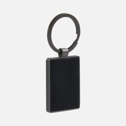 Разное Брелок Gun Metal Leather Rectangle, графитовый