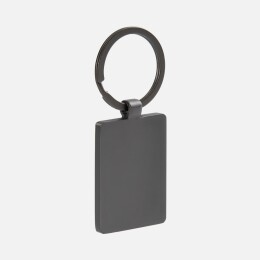 Разное Брелок Gun Metal Leather Rectangle, графитовый