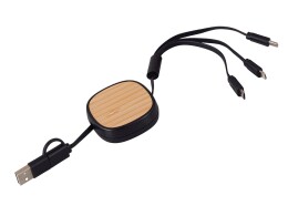 Разное Универсальный кабель с ретрактором 3-в-1 «Retrax», черный