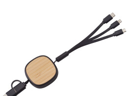 Разное Универсальный кабель с ретрактором 3-в-1 «Retrax», черный