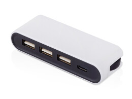 Разное USB-хаб «Hubix» с коннектором 2-в-1 USB-C и USB-A, 2.0, белый