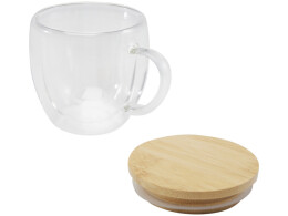 Seasons Стеклянная кружка Lenora емкостью 250 мл с бамбуковой крышкой - прозрачный