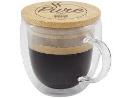 Seasons Стеклянная кружка Lenora емкостью 250 мл с бамбуковой крышкой - прозрачный