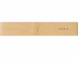 Savio Внешний аккумулятор с подсветкой лого «Reedia S2», 5000 mAh, бамбук, черный