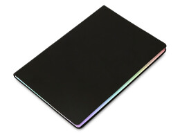 Lettertone Блокнот А5 в гибкой обложке "Fellini" с голографическим срезом, черный