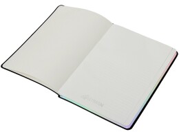 Lettertone Блокнот А5 в гибкой обложке "Fellini" с голографическим срезом, черный