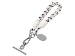 Разное Брелок-браслет "Bohemian" c металлическим держателем для телефона, бело-черный