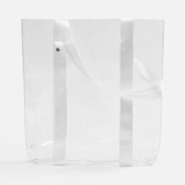 Разное Шопер Clear Fest, ver.2, прозрачный с белыми ручками