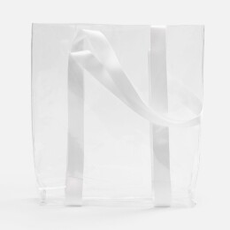 Разное Шопер Clear Fest, ver.2, прозрачный с белыми ручками