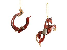 Разное Елочные игрушки (Лошадь+Подкова).Символы года Гранат