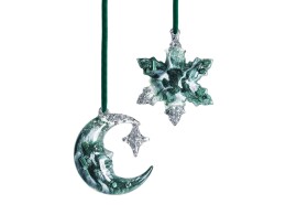 Разное Елочные игрушки (Полумесяц+Снежинка) Авантюрин зеленый