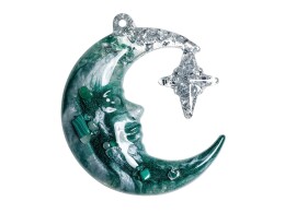 Разное Елочные игрушки (Полумесяц+Снежинка) Авантюрин зеленый