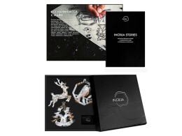 Разное Елочные игрушки ( Снегирь+ Олень+ Ель) Розовый кварц