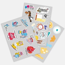 сделано в России Наклейки ПВХ Sticker Pack на заказ, S