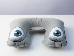 Разное Надувная подушка под шею в чехле Sleep, темно-серая