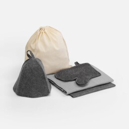 сделано в России Банный набор Heat Therapy ver.2, мужской, светло-серый