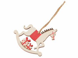 Разное Елочная подвеска - лошадка (печать с 2 сторон)