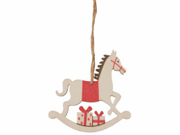 Разное Елочная подвеска - лошадка (печать с 2 сторон)