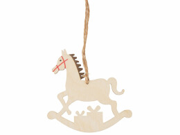 Разное Елочная подвеска - лошадка (печать с 2 сторон)