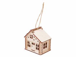 Разное Подвеска с подсветкой домик (с мерцающей свечкой)