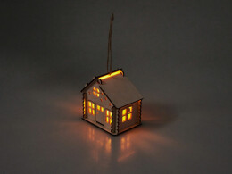Разное Подвеска с подсветкой домик (с мерцающей свечкой)