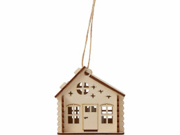 Разное Подвеска с подсветкой домик (с мерцающей свечкой)