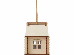 Разное Подвеска с подсветкой домик (с мерцающей свечкой)