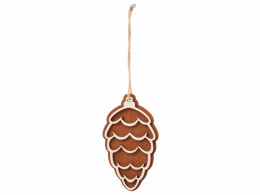 Разное Подвеска шишка с цветной подложкой, коричневая подложка