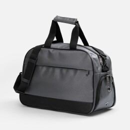 сделано в России Спортивная сумка Atlantes, светло-серая с черным