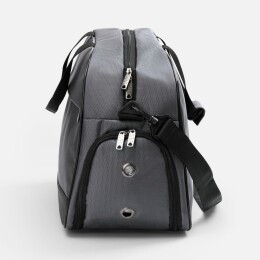 сделано в России Спортивная сумка Atlantes, светло-серая с черным