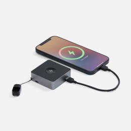 Uniscend Внешний аккумулятор с беспроводной зарядкой Aura Power 5000 мАч, серый