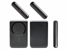 Evolt Магнитный внешний беспроводной аккумулятор «Polarix», QC/PD, 10000 мАч, черный