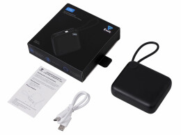 Evolt Внешний аккумулятор со встроенным кабелем «Liri», QC/PD, 10000 мАч, черный